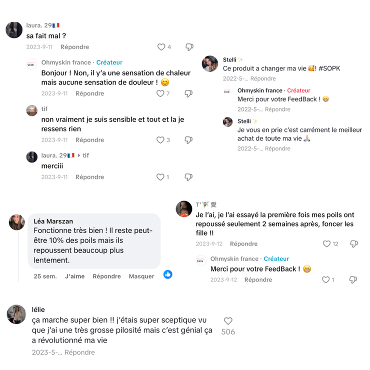 Ohmyskin épilateur à lumière pulsée