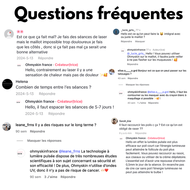 Ohmyskin épilateur à lumière pulsée